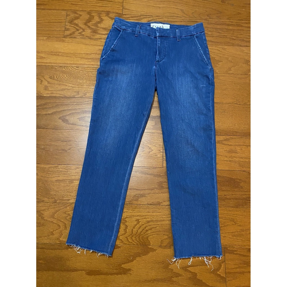 Frank & Eileen Jeans Size 4 (29x25.5) Blue Wicklow Fray Pants Made In USA